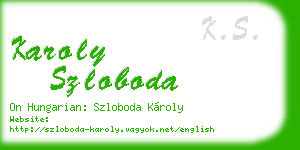 karoly szloboda business card